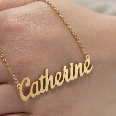 Collar personalizado con nombre Collar personalizado con grabado de nombre estilo "Carrie"